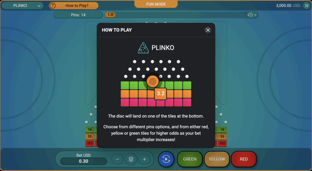 How to play Plinko game